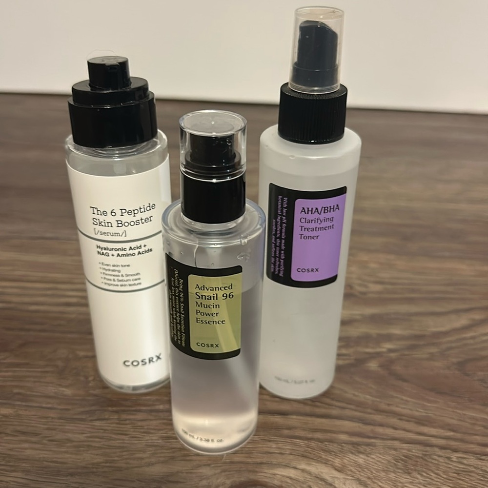 ❤️ EUC Cosrx Bundle - 6 Peptide - Snail Mucin - AHA/BHA Toner